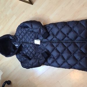 Soia&Kyo Black quilted jacket with removable hood